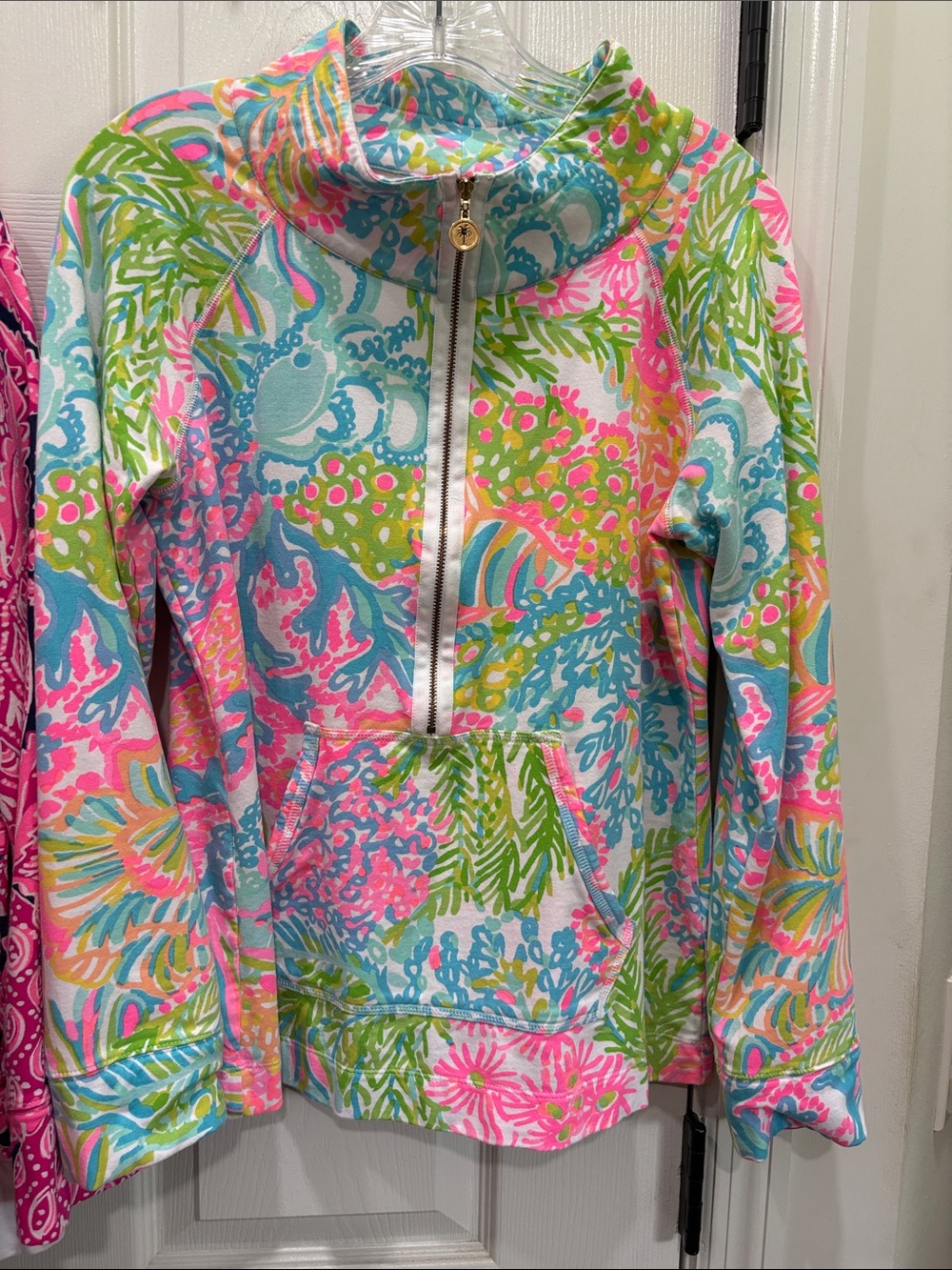 Lilly Pulitzer Skipper Popover Sz Medium “Octopus Cove” EUC